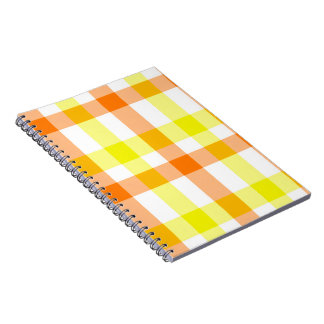 Caderno Espiral Listras amarelas e laranjas