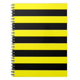 Caderno Espiral Listras Amarelas e Pretas