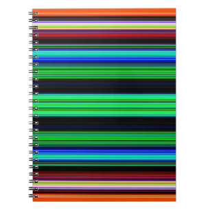 Caderno Espiral Listras coloridas finas - 1