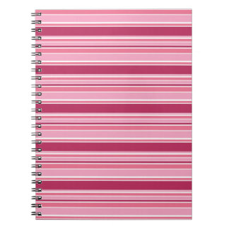 Caderno Espiral Listras cor-de-rosa