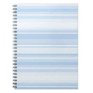 Caderno Espiral Listras de azuis bebés