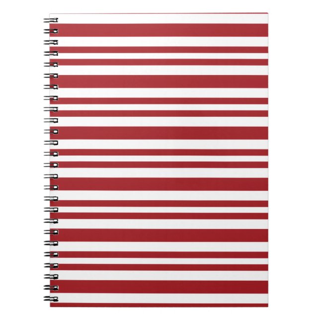 Caderno Espiral Listras de Bastão de Natal (Frente)