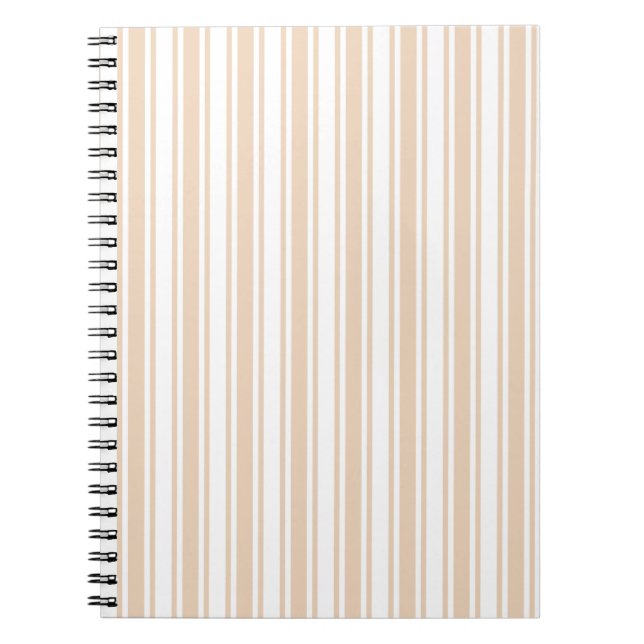 Caderno Espiral Listras de bege e doce (Frente)