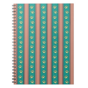 Caderno Espiral Listras de Pegada de Pata