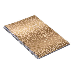 Caderno Espiral Listras de Tigre Marrom Claro Impressão Animal Saf