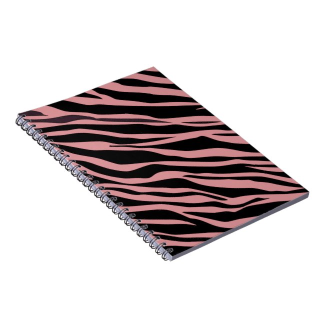 Caderno Espiral Listras de Zebra Rosa (Lado Direito)