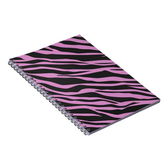 Caderno Espiral Listras de Zebra Rosa Orquídea (Lado Direito)