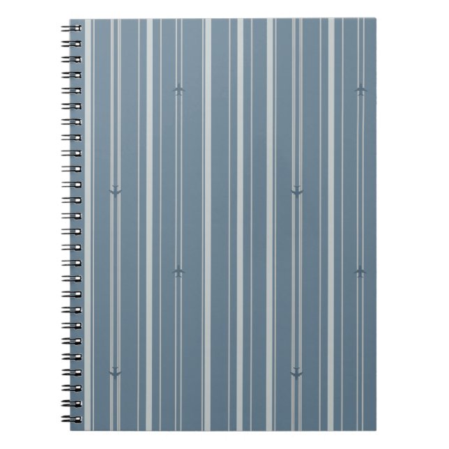 Caderno Espiral Listras do Jato em Azul Colonial (Frente)