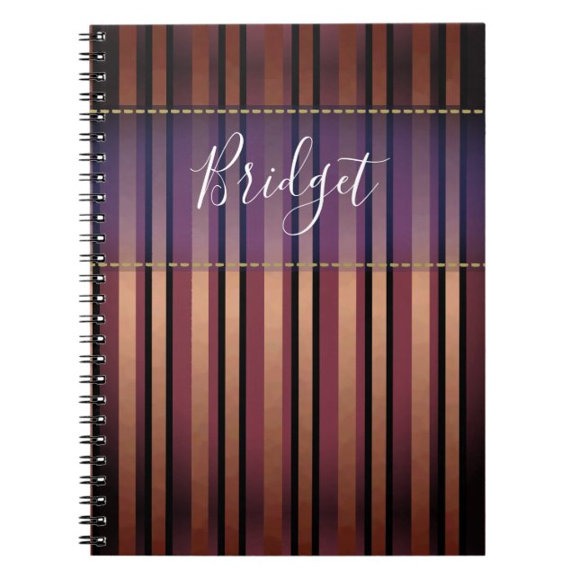 Caderno Espiral Listras do Seu Nome (Frente)