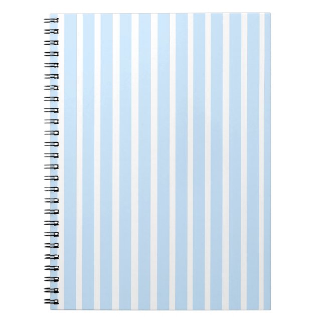 Caderno Espiral Listras Finas Azul Claro (Frente)