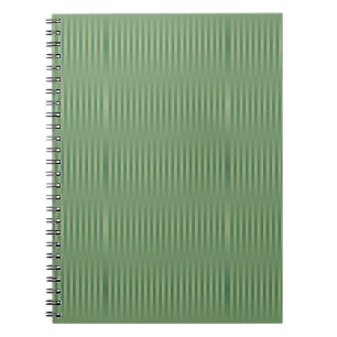 Caderno Espiral Listras Gradientes Simples Vintage Verde Oliva e S