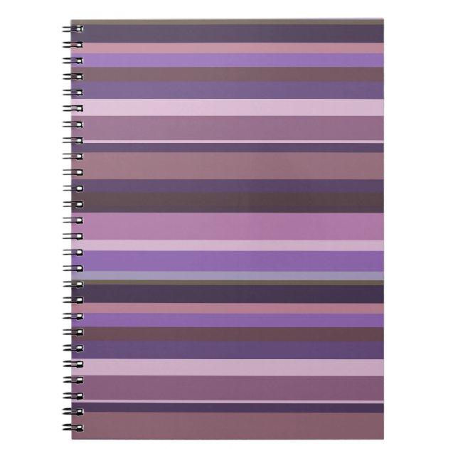 Caderno Espiral Listras horizontais Mauve (Frente)