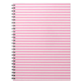 Caderno Espiral Listras horizontais - rosas pálido e rosa do cravo