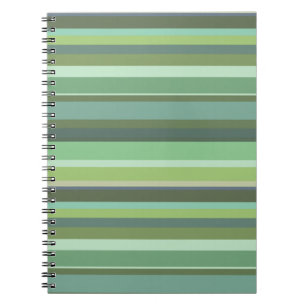 Caderno Espiral Listras horizontais verde-oliva