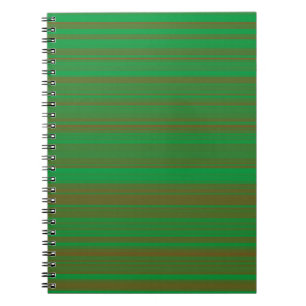 Caderno Espiral Listras Marrons Verdes