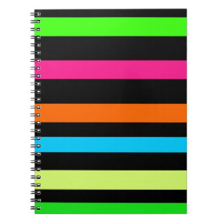 Caderno Espiral Listras neon