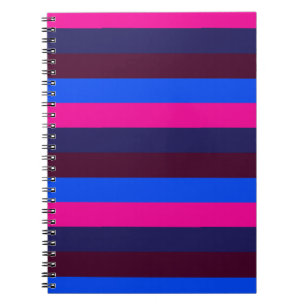 Caderno Espiral Listras neon à meia-noite