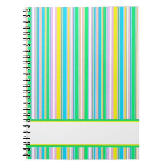 Caderno Espiral Listras pastel (Frente)