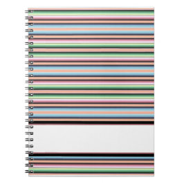 Caderno Espiral listras pastel serape