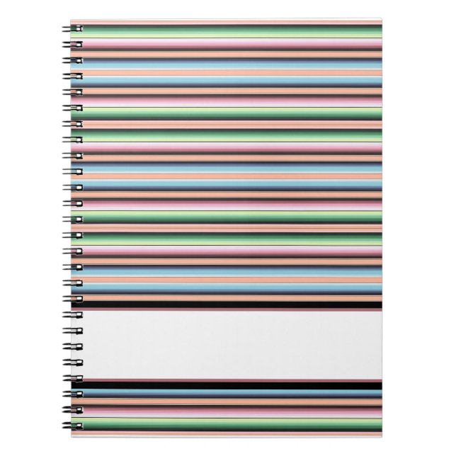 Caderno Espiral listras pastel serape (Frente)