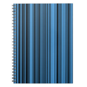 Caderno Espiral Listras Pretas Azuis