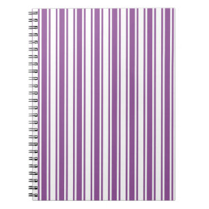 Caderno Espiral Listras roxas e brancas dos doces
