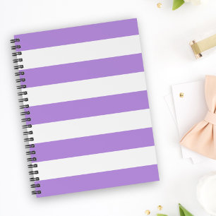 Caderno Espiral Listras Roxas, Listras Brancas, Padrões Lançados