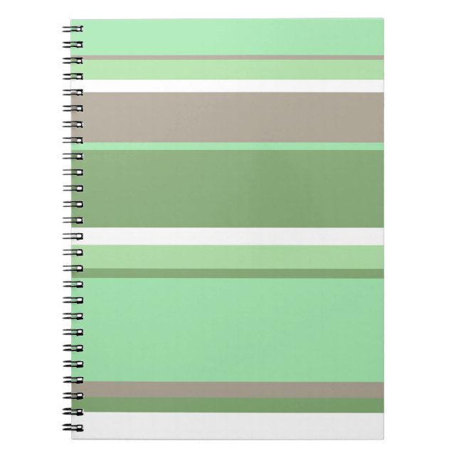 Caderno Espiral Listras verdes claras (Frente)