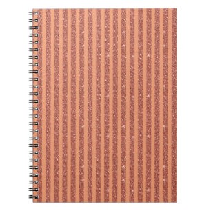 Caderno Espiral Listras Verticais Modernas com Brilho de Manga Lar