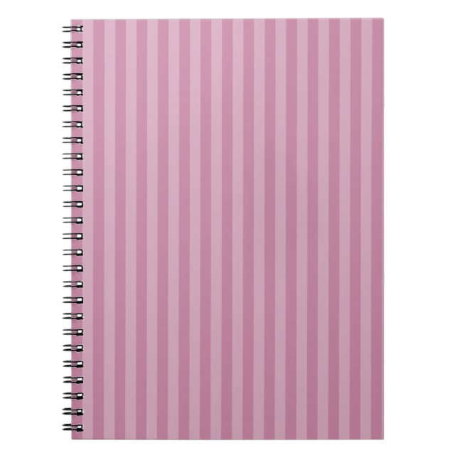 Caderno Espiral Listras Verticais Monocromáticas Rosa Polite (Frente)