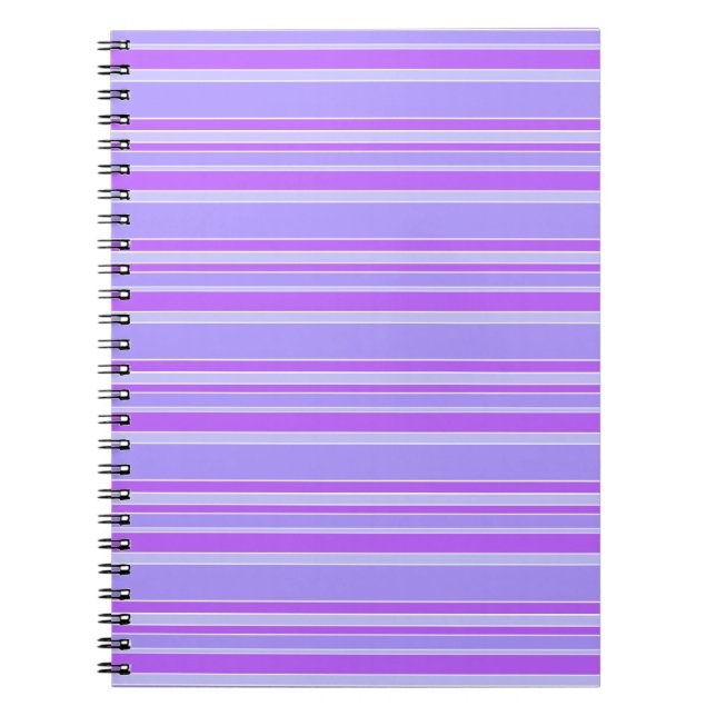 Caderno Espiral Listras violetas (Frente)