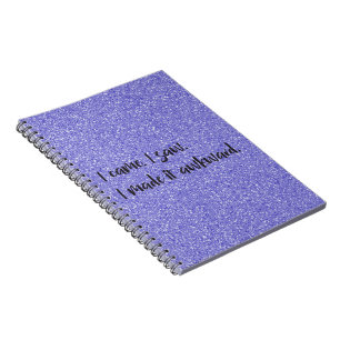 Caderno Espiral Lítima Roxa Eu Fiz Um Notebook Espiral Engraçado