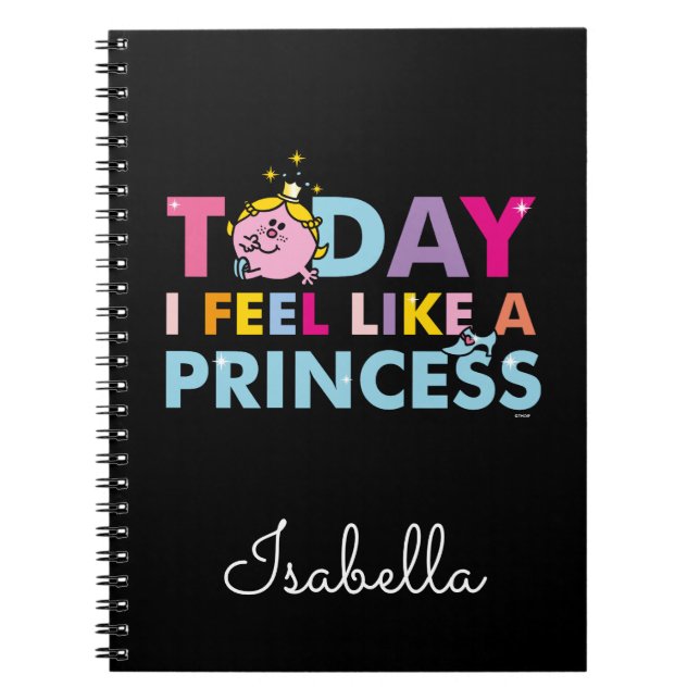 Caderno Espiral Little Miss Princesa | Sinto-Me Como Uma Princesa (Frente)