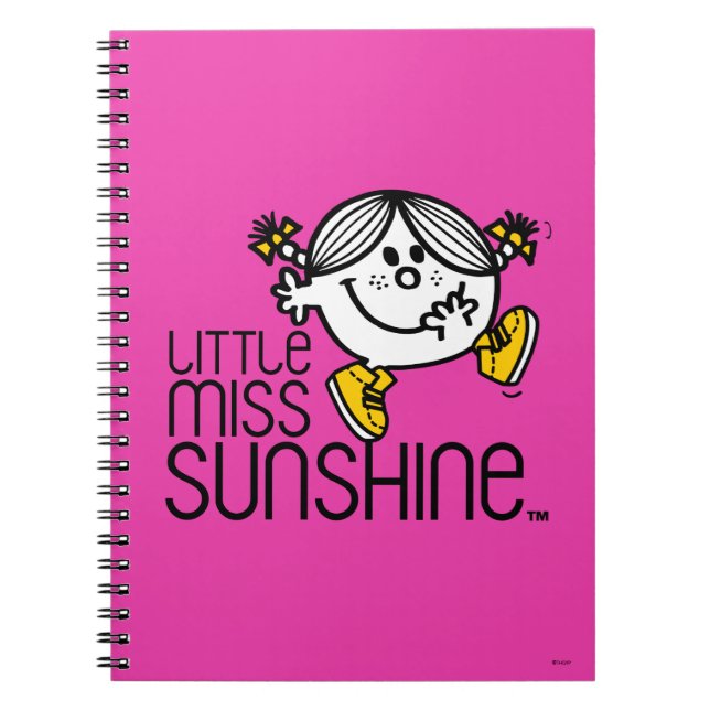 Caderno Espiral Little Miss Sunshine Caminhando Sobre o Nome Gráfi (Frente)