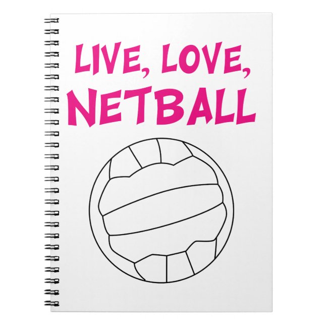Caderno Espiral Live Love Netball (Frente)