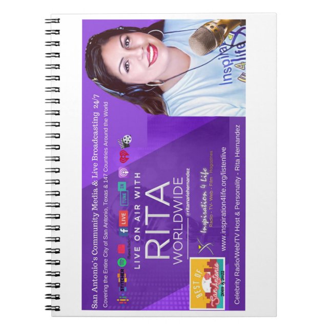 Caderno Espiral Live On Air Com Notebook Rita (Frente)
