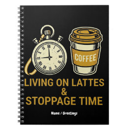 Caderno Espiral Living on Lattes & Stoppage Time Funny Soccer Mom