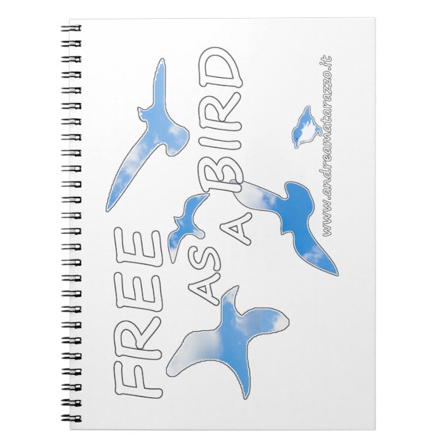 Caderno Espiral Livre como um Pássaro (Frente)