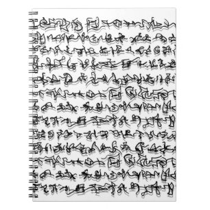 Caderno Espiral Livro com escrevendo antigo