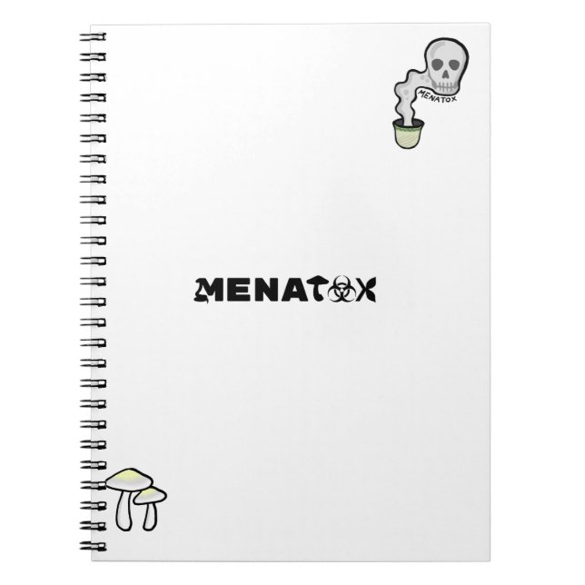 Caderno Espiral livro com logotipo menatox (Frente)
