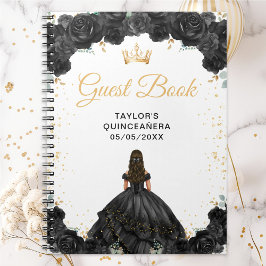 Caderno Espiral Livro Convidado da Princesa Negra Quinceañera