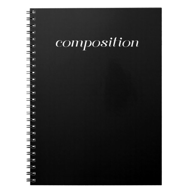Caderno Espiral Livro da composição - preto (Frente)