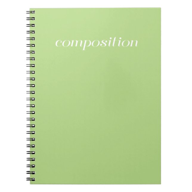 Caderno Espiral Livro da composição - verde (Frente)