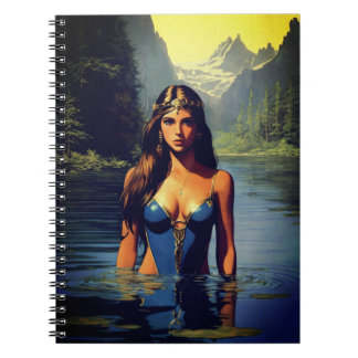 Caderno Espiral Livro da fantasia escura da década de 1970