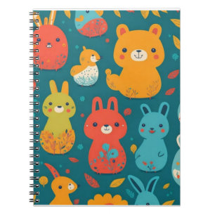 Caderno Espiral Livro de animais para crianças