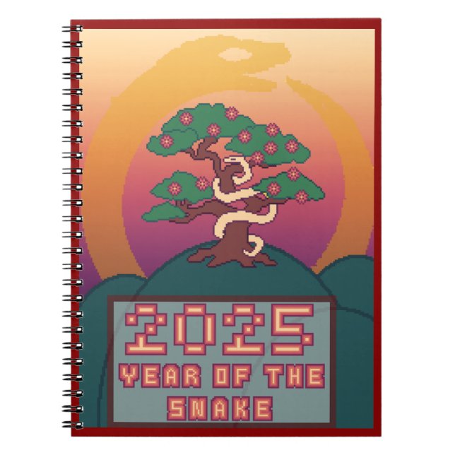 Caderno Espiral Livro de Ano Novo: 2025 Ano do Cobra (Frente)