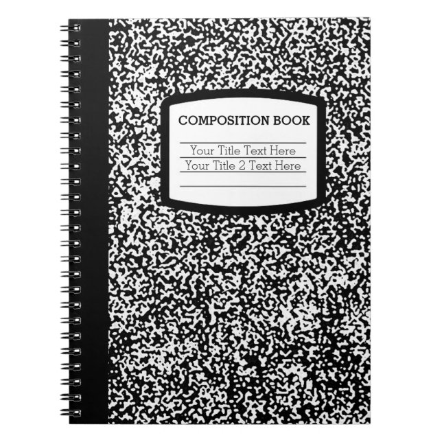 Caderno Espiral Livro de Composição Personalizado Escola/Professor (Frente)