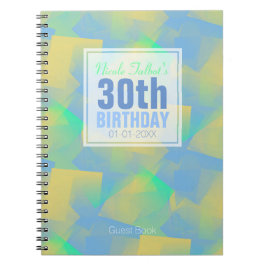Caderno Espiral Livro de Convidado aniversário de 30 anos de Abstr