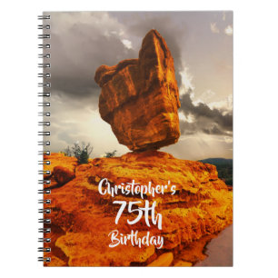 Caderno Espiral Livro de Convidado da Festa de aniversário de Roc