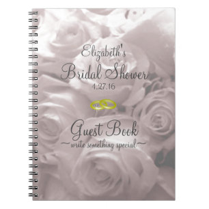 Caderno Espiral Livro de convidado Rosa-Nupcial do chá